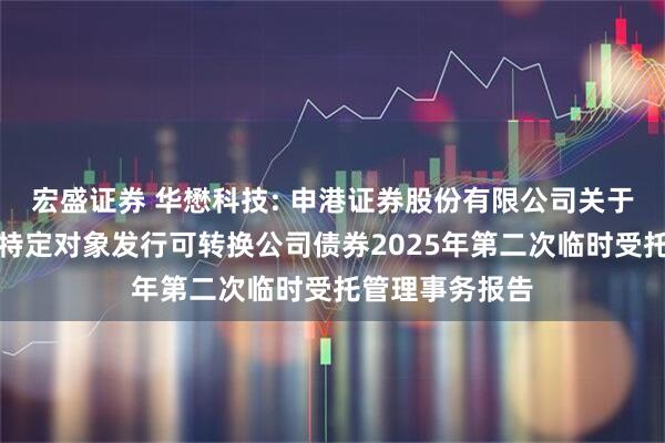 宏盛证券 华懋科技: 申港证券股份有限公司关于华懋科技向不特定对象发行可转换公司债券2025年第二次临时受托管理事务报告