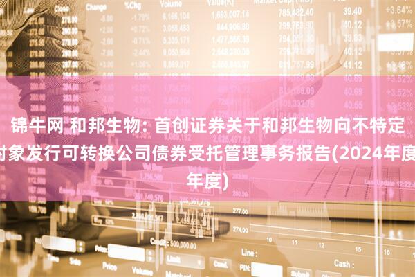 锦牛网 和邦生物: 首创证券关于和邦生物向不特定对象发行可转换公司债券受托管理事务报告(2024年度)