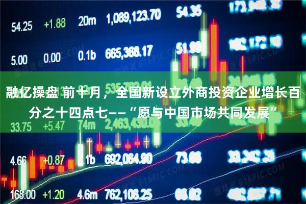 融亿操盘 前十月，全国新设立外商投资企业增长百分之十四点七——“愿与中国市场共同发展”